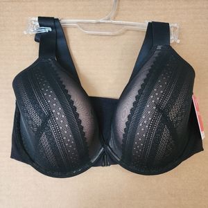 SPANX Bra-llelujah Illusion Lace Full Coverage Bra Black Sz 36D NWT